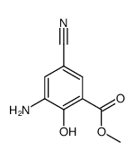 methyl 3-amino-5-cyano-2-hydroxybenzoate structure