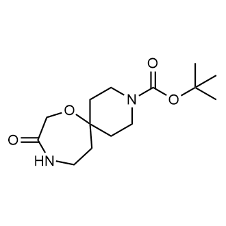 tert-Butyl 9-oxo-7-oxa-3,10-diazaspiro[5.6]dodecane-3-carboxylate structure