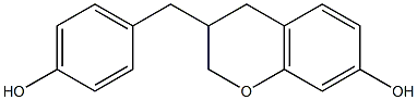 (3R)-7-hydroxy-3-(4-hydroxybenzyl)chromane结构式