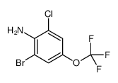 2-溴-6-氯-4-(三氟甲氧基)苯胺结构式