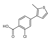 2-chloro-4-(2-methylthiophen-3-yl)benzoic acid结构式