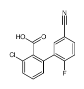 2-chloro-6-(5-cyano-2-fluorophenyl)benzoic acid结构式