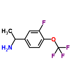 1-[3-Fluoro-4-(trifluoromethoxy)phenyl]ethanamine结构式