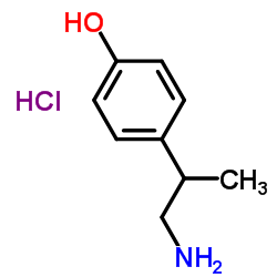 4-(1-Aminopropan-2-yl)phenol hydrochloride structure