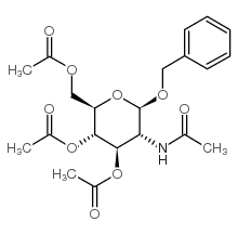 苄基 2-乙酸胺基-2-脱氧-3,4,6-三-O-乙酰基-Β-D-吡喃葡糖苷结构式