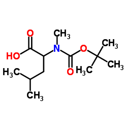 N-Methyl-N-{[(2-methyl-2-propanyl)oxy]carbonyl}leucine Structure