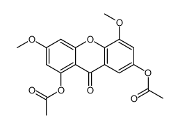 (8-acetyloxy-4,6-dimethoxy-9-oxoxanthen-2-yl) acetate结构式