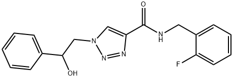 1H-1,2,3-Triazole-4-carboxamide, N-[(2-fluorophenyl)methyl]-1-(2-hydroxy-2-phenylethyl)- Structure