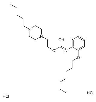 2-(4-pentylpiperazin-1-yl)ethyl N-(2-heptoxyphenyl)carbamate,dihydrochloride Structure