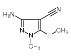 3-氨基-1-甲基-5-(甲硫基)-1H-吡唑-4-甲腈结构式