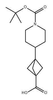 3-(1-(tert-Butoxycarbonyl)piperidin-4-yl)bicyclo[1.1.1]pentane-1-carboxylic acid Structure