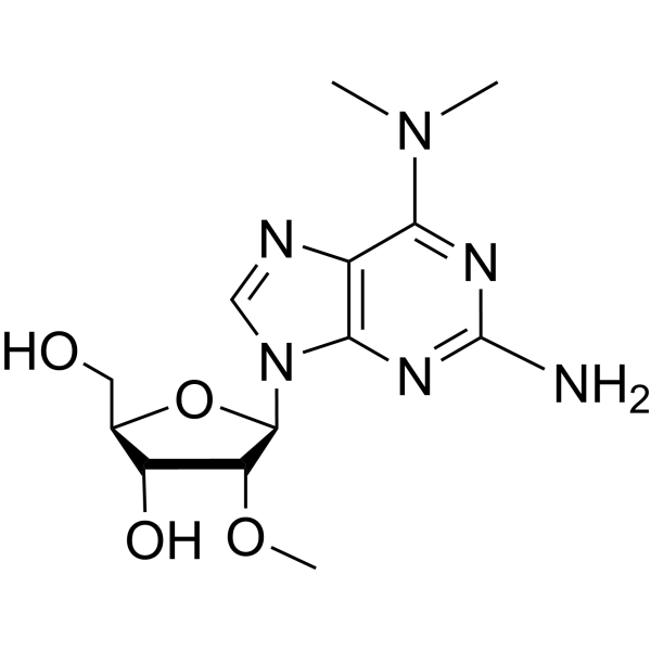 2-Amino-N6,N6-dimethyl-2’-O-methyladenosine结构式