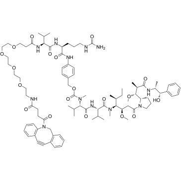 DBCO-PEG4-VC-PAB-MMAE结构式