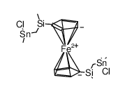 1,1'-bis([(dimethylchlorostannyl)methyl]dimethylsilyl)ferrocene结构式