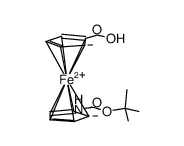 1'-(tert-butyloxycarbonylamino)ferrocene-1-carboxylic acid structure