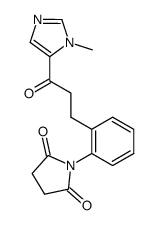 1-[2-[3-(1-Methyl-1H-imidazol-5-yl)-3-oxopropyl]phenyl]-2,5-pyrrolidinedione结构式