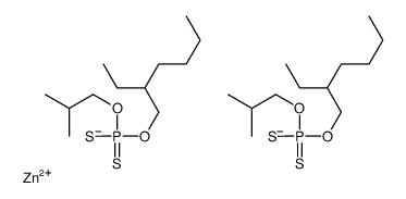 zinc bis[O-(2-ethylhexyl)] bis[O-(isobutyl)] bis(dithiophosphate) Structure