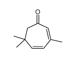 3,6,6-trimethylcyclohepta-2,4-dien-1-one结构式