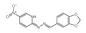 1,3-Benzodioxole-5-carboxaldehyde,2-(5-nitro-2-pyridinyl)hydrazone structure