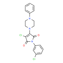 3-Chloro-1-(3-chlorophenyl)-4-(4-phenyl-1-piperazinyl)-1H-pyrrole-2,5-dione structure