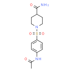 1-((4-acetamidophenyl)sulfonyl)piperidine-4-carboxamide结构式