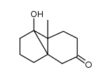 3a-hydroxy-3b-methylhexahydro-1H-cyclopenta[1,3]cyclopropa[1,2]benzen-6(2H)-one结构式