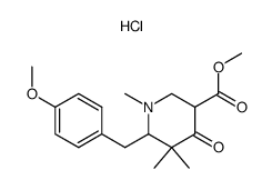 methyl 2-(p-methoxybenzyl)-4-oxo-1,3,3-trimethyl-5-piperidine-carboxylate hydrochloride Structure