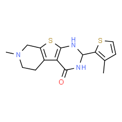 7-methyl-2-(3-methyl-2-thienyl)-2,3,5,6,7,8-hexahydropyrido[4',3':4,5]thieno[2,3-d]pyrimidin-4(1H)-one结构式