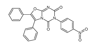 3-(4-nitrophenyl)-6,7-diphenyl-[1,3]oxazolo[3,2-a][1,3,5]triazine-2,4-dione结构式