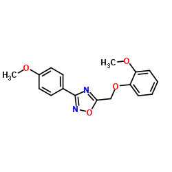 5-[(2-Methoxyphenoxy)methyl]-3-(4-methoxyphenyl)-1,2,4-oxadiazole结构式