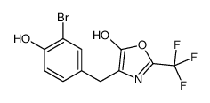 4-[(3-bromo-4-hydroxyphenyl)methyl]-2-(trifluoromethyl)-1,3-oxazol-5-ol Structure