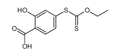 4-ethoxythiocarbonylmercapto-2-hydroxy-benzoic acid结构式