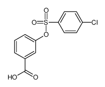 3-(4-chlorophenyl)sulfonyloxybenzoic acid结构式