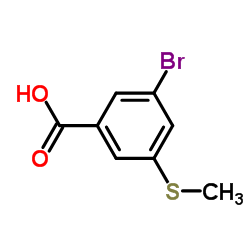 3-Bromo-5-(methylthio)benzoic acid结构式