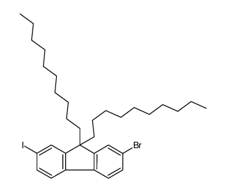 2-bromo-9,9-didecyl-7-iodofluorene Structure