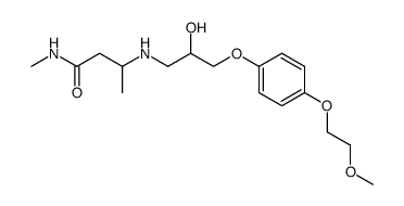 1-[4-(2-methoxyethoxy)-phenoxy]-2-hydroxy-3-[2-(N-methyl)-carbamoyl-1-methylethyl]-aminopropane结构式