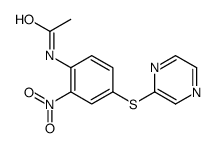 N-(2-nitro-4-pyrazin-2-ylsulfanylphenyl)acetamide Structure