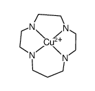 (1,4,7,10-tetraazacyclotridecane)copper(II) ion结构式