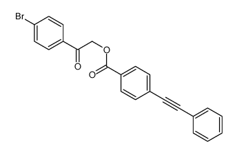 [2-(4-bromophenyl)-2-oxoethyl] 4-(2-phenylethynyl)benzoate结构式