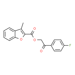 2-Benzofurancarboxylicacid,3-methyl-,2-(4-fluorophenyl)-2-oxoethylester(9CI)结构式