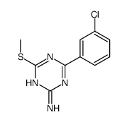 4-(3-chlorophenyl)-6-methylsulfanyl-1,3,5-triazin-2-amine Structure