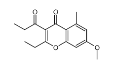 2-ethyl-7-methoxy-5-methyl-3-propanoylchromen-4-one Structure