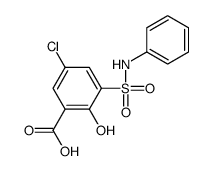 5-chloro-2-hydroxy-3-(phenylsulfamoyl)benzoic acid结构式