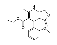 ethyl 2-methyl-4-(2-methoxyphenyl)-5-oxo-1,4,5,7-tetrahydrofuro[3,4-b]-pyridine-3-carboxylate Structure