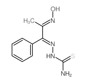 Hydrazinecarbothioamide,2-[2-(hydroxyimino)-1-phenylpropylidene]- structure