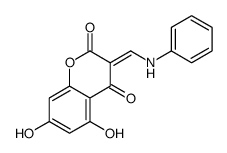 3-(anilinomethylidene)-5,7-dihydroxychromene-2,4-dione Structure