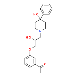 3'-[2-Hydroxy-3-(4-hydroxy-4-phenylpiperidino)propoxy]acetophenone structure