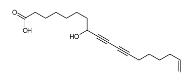 8-hydroxyoctadec-17-en-9,11-diynoic acid Structure