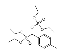 Phosphorsaeure-1-(diethoxyphosphinyl)-(4-methylphenyl)-methyl-diethylester结构式