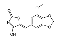 5-[(7-methoxy-1,3-benzodioxol-5-yl)methylidene]-1,3-thiazolidine-2,4-dione结构式